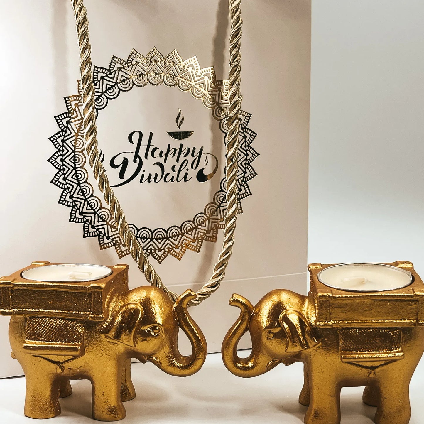 Elephant Tealight Holders (set of 2)