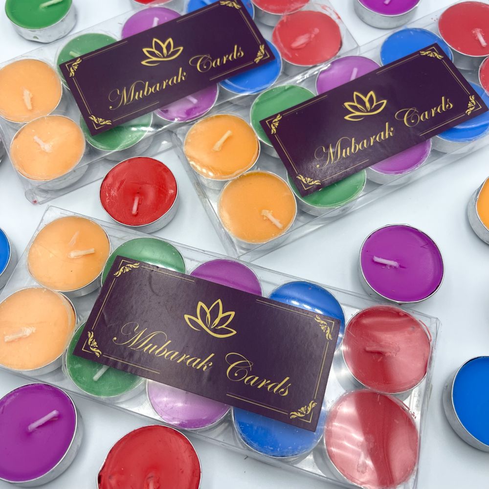 Pack of 10 Colorful Tealights
